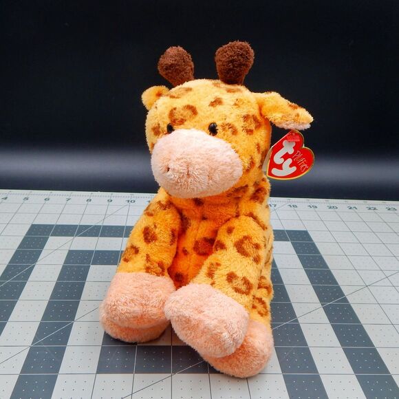 TY Pluffies Towers The Giraffe Orange Brown 9 In VTG Tylux Plush Stuffed Animal - Picture 1 of 12